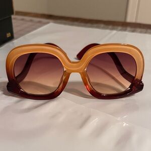 Amina Blu Celeste Sunglasses - Orange and Brown Women’s
